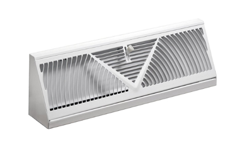 Air conditioning floor registers,White Baseboard Register with Sunburst Design